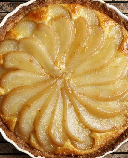 Pear Almond Tart with Whole Wheat Crumble Crust