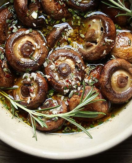 Delicious Garlic Herb Marinated Mushrooms