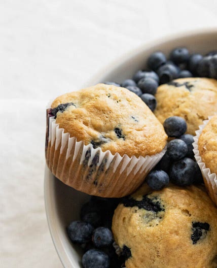 Healthy Blueberry and Lemon Muffins