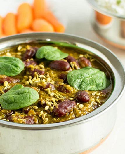 Kidney Beans Spinach Masala