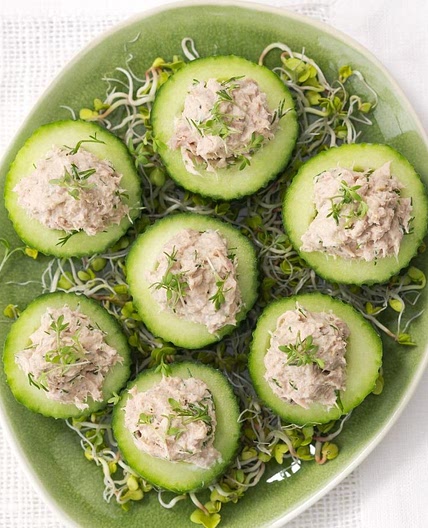 Tuna in Cucumber Cups