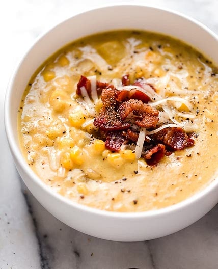 Cheddar Corn Chowder with Bacon