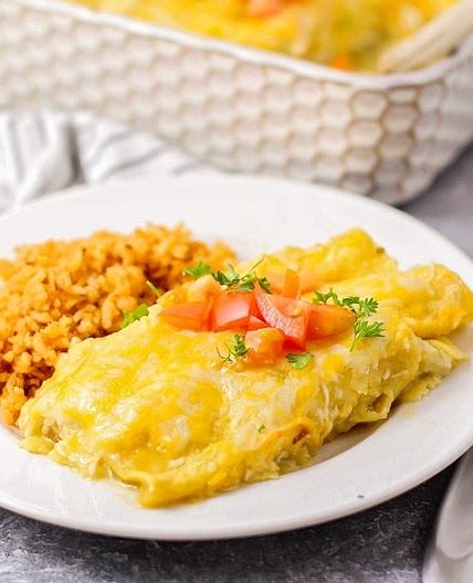 Green Chili Chicken Enchiladas