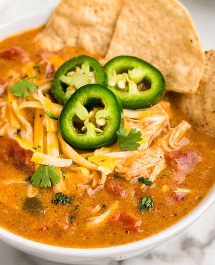 Slow Cooker King Ranch Chicken Soup Recipe