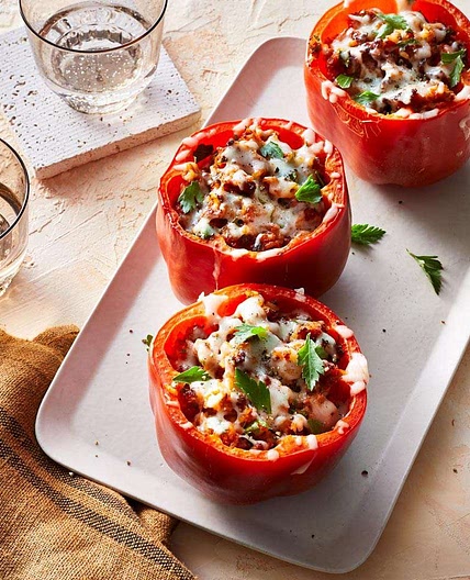 Air-Fryer Turkey Stuffed Peppers