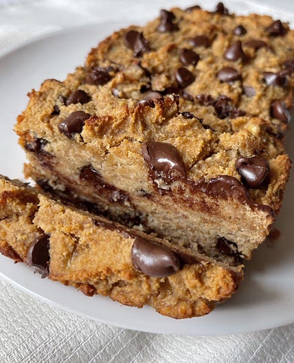 Grain-Free Peanut Butter Chocolate Chip Banana Bread