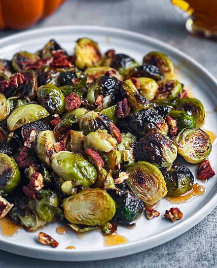 Maple Sriracha Glazed Brussels Sprouts Recipe