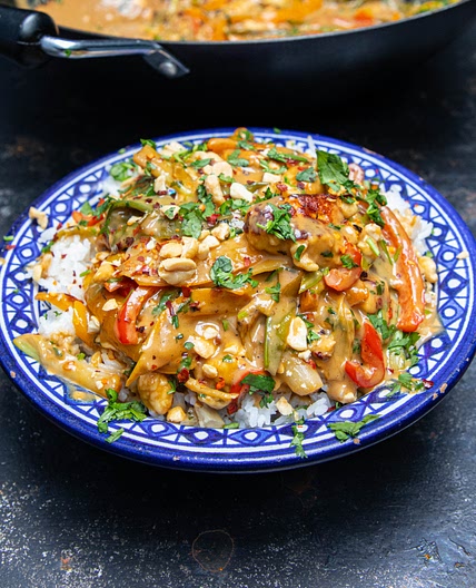 Halloumi Peanut Curry