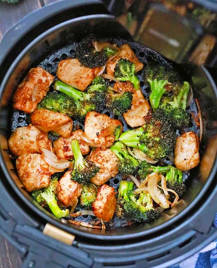 Air Fryer Chicken and Broccoli