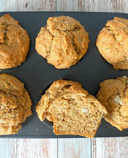 Wholemeal Spelt Savoury Muffins with Feta and Chives