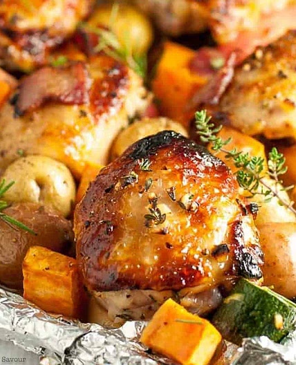 Sheet Pan Chicken and Roasted Harvest Vegetables