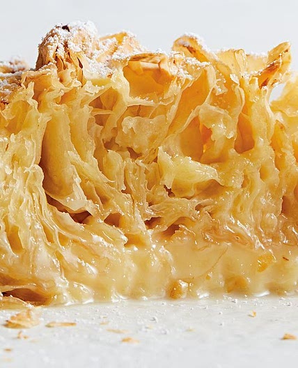 Condensed milk custard filo pie recipe