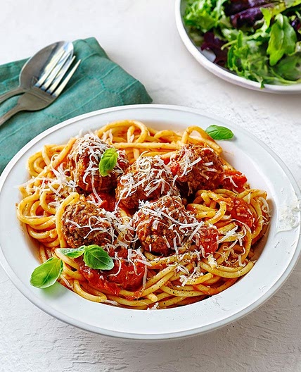 Spaghetti and meatballs