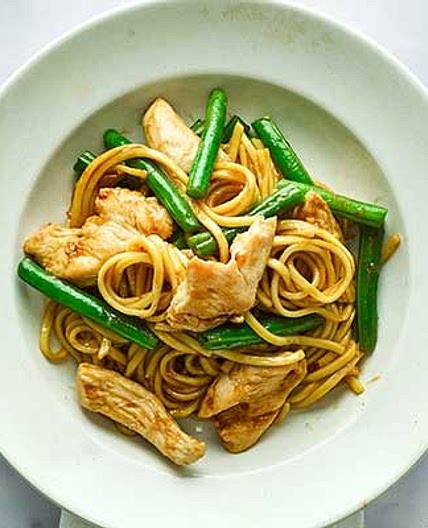 Ginger chicken & green bean noodles