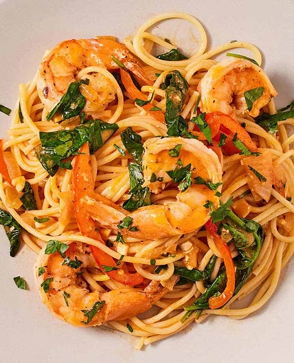 Red Curry Pasta with Shrimp
