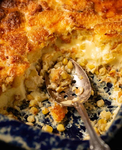 Custardy Cornbread Pudding Casserole