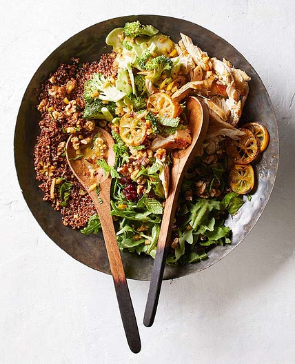Quinoa, Chicken & Broccoli Salad with Roasted Lemon Dressing
