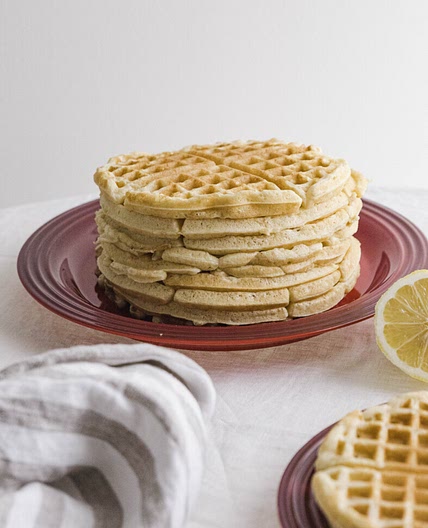 The Best Greek Yogurt Waffles (with a Lemon Twist)