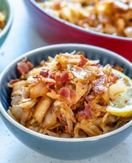 Sautéed Cabbage + Bacon