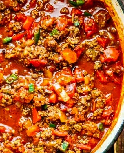 Thick and Beefy Beanless Chili