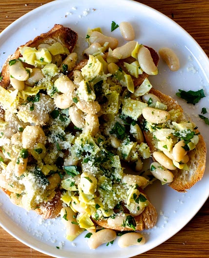 Cannellini Aglio e Olio with Artichokes