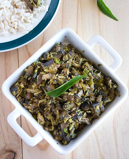 Mushroom and Coconut Stir Fry | Mushroom Thoran