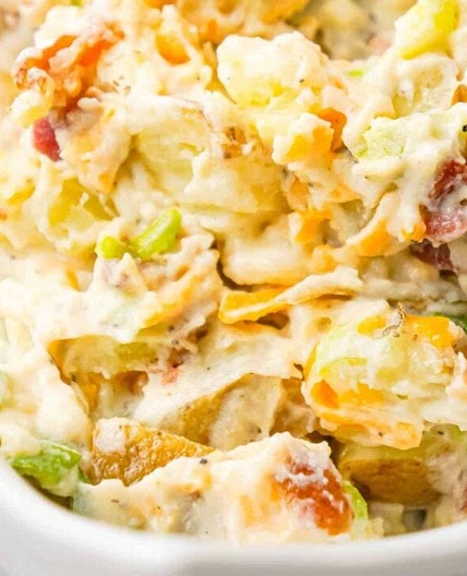 Cheddar Bacon Ranch Potato Salad