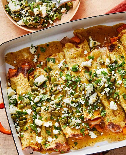 25-Minute Sweet Potato & Bean Enchiladas