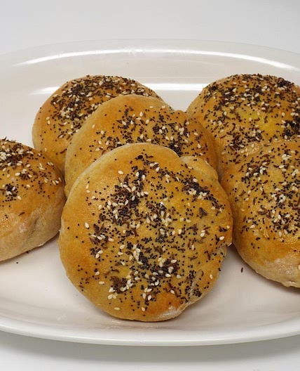 Seeded Rye Sandwich Rolls