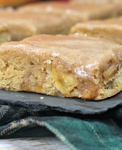 Apple Brownies with Maple Glaze