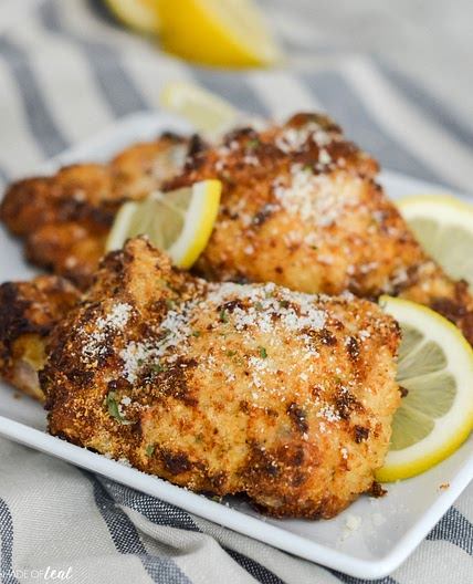 Air Fryer Crispy Lemon Parmesan Chicken