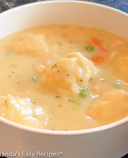 Chicken and Dumplings made with Cheddar Bay Biscuits Recipe