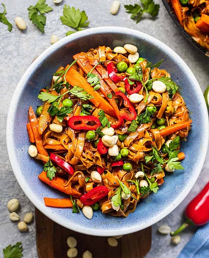 Easy Vegan Pad Thai (Gluten-free)