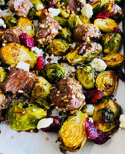 Balsamic Steak and Brussel Sprouts