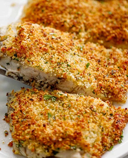 Crispy Garlic Parmesan Crumbed Fish
