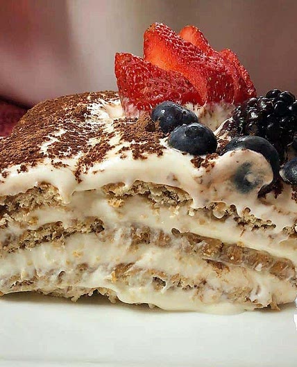 No Bake Nescafe Cake