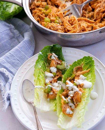 Buffalo Chicken Lettuce Wraps