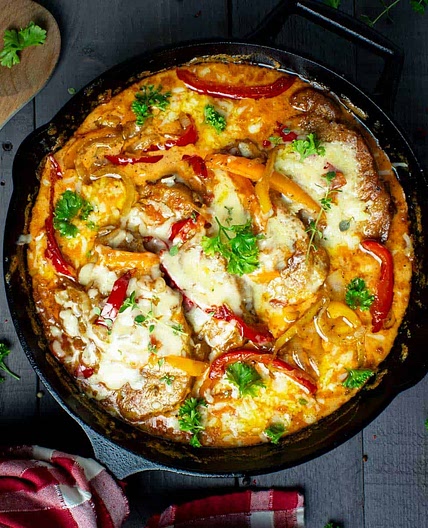 Pork Schnitzel in Creamy Paprika Sauce