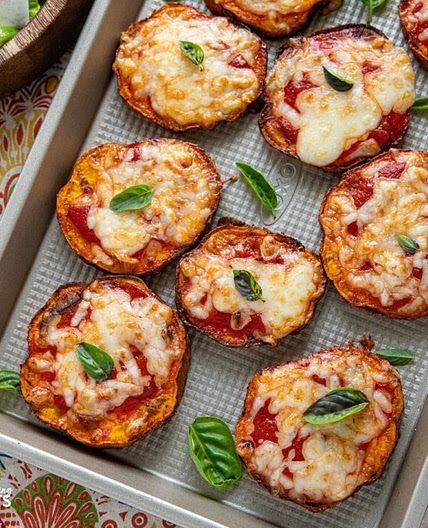Air Fryer Pizza Sweet Potato Slices