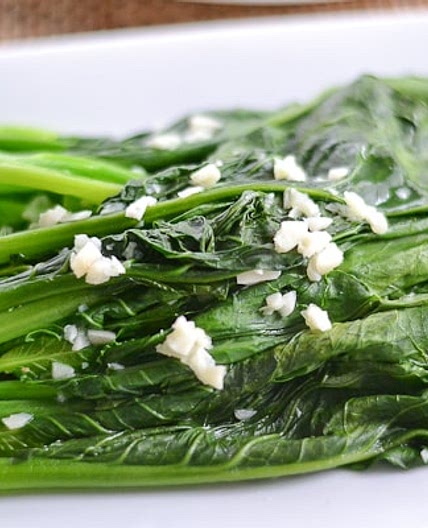 Chinese Broccoli (Gai Lan) with Minced Garlic
