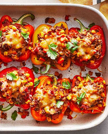 Cheesy Tex-Mex Taco Stuffed Peppers