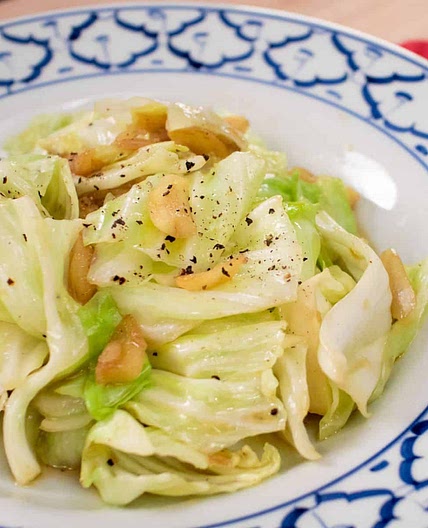 Garlicky Cabbage and Fish Sauce Stir Fry