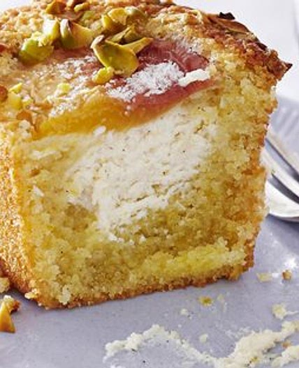 Peach, pistachio and ricotta friands