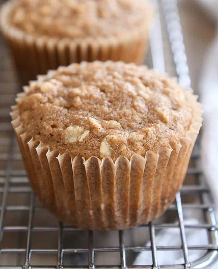 Healthy Applesauce Oat Muffins