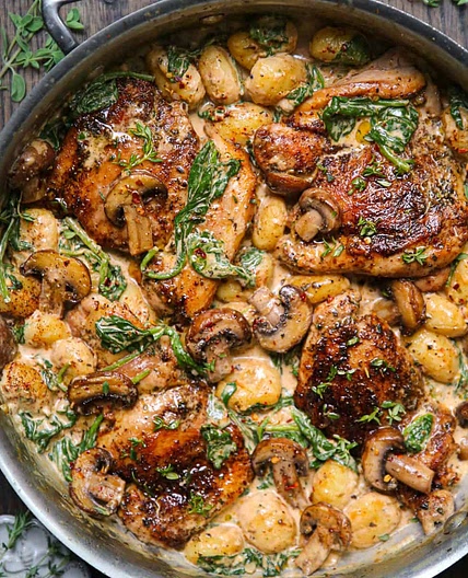 Creamy Chicken and Gnocchi - One-Pan, 30-Minute Meal