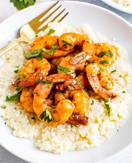 Cauliflower Shrimp and Grits