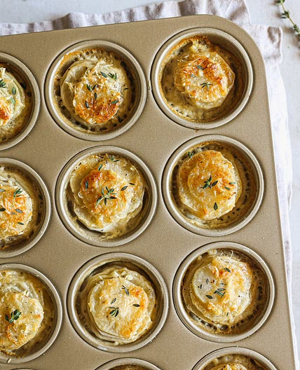 Potato Stacks in Muffin Tin