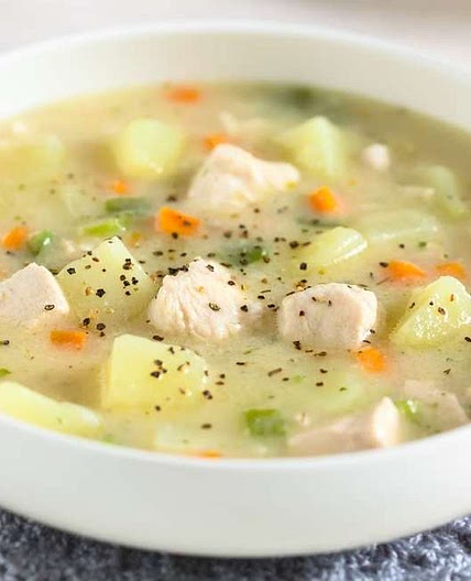 Healthy Slow Cooker and Blender Chicken Potato Soup