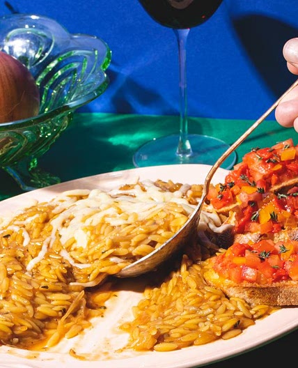 French Onion Orzo Pasta