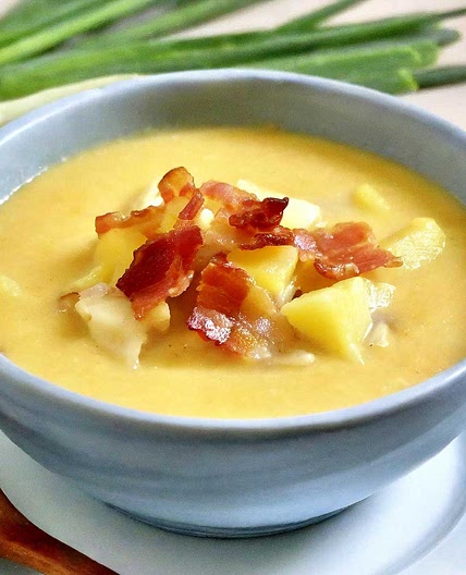 Creamy Potato and White Sweet Potato Soup (AIP, nightshade free, dairy free)